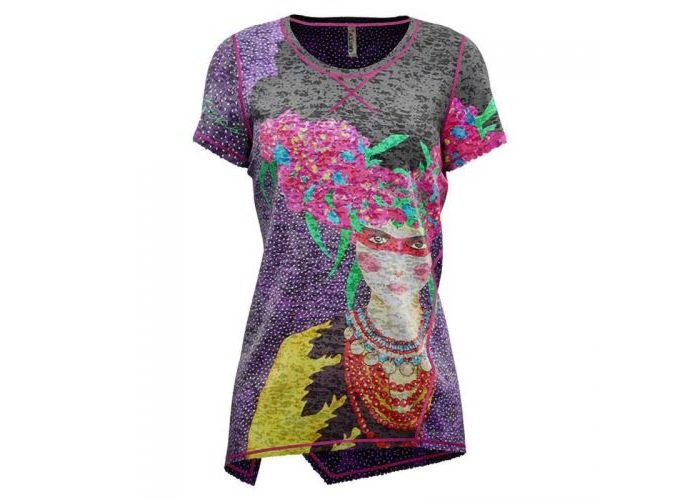 Dámske tričko Crazy Idea T-shirt Aloha W /hulya violet