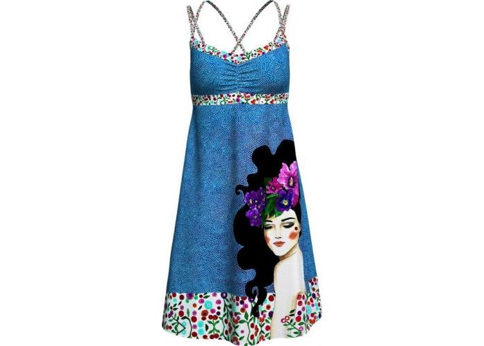 Dámske letné šaty Crazy Idea Dress KIMERA Woman /hulya blue