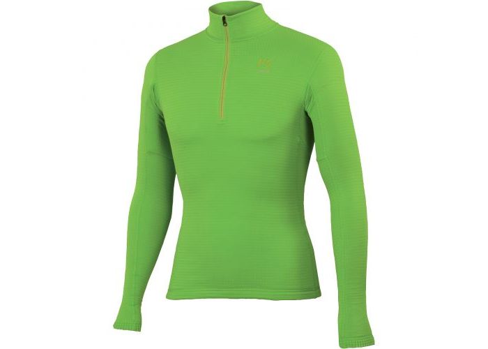 KARPOS CRODA LIGHT HALF ZIP Pánska fleecová mikina 2. vrstva Green