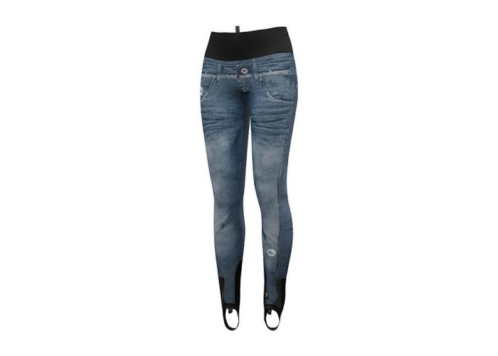 Dámske nohavice CRAZY IDEA  PANT FALLS PRINT light jeans WOMAN 17/18