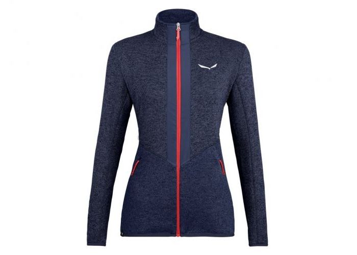 Salewa ROCCA 2 PL W FZ Dámska fleecová mikina 2. vrstva Blue