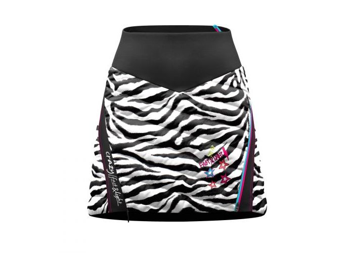 Dámska sukňa Crazy Idea Skirt Alpinstar 3D Woman Black Zebra