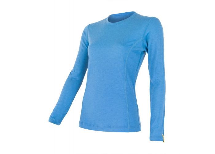SENSOR Merino Wool Active dámske tričko dlh. rukáv Modrá