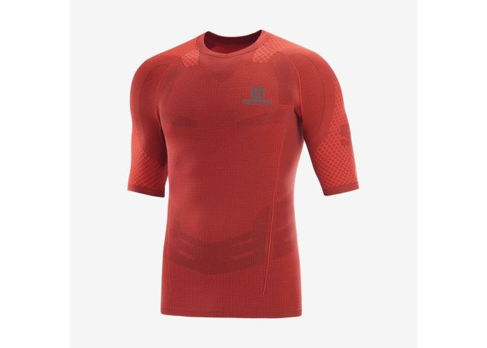 Salomon Exo Motion Man Tee Fiery red/black