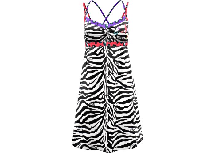 Crazy Idea Dress KIMERA Woman Black Zebra