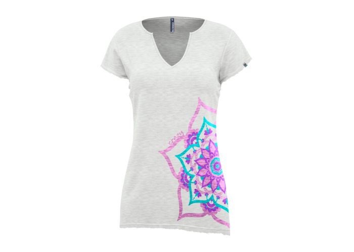 Crazy Idea T-shirt Mandala Woman Dámske športové tričko White