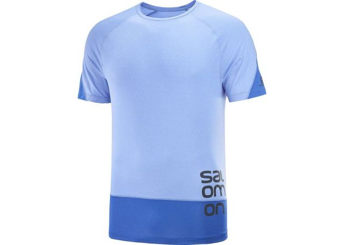 Salomon Cross Run graphic shirt Man Pánske bežecké tričko Provence