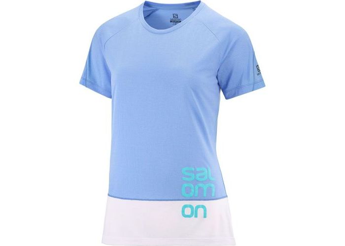Salomon Cross Run graphic shirt Woman Dámske bežecké tričko Provence 