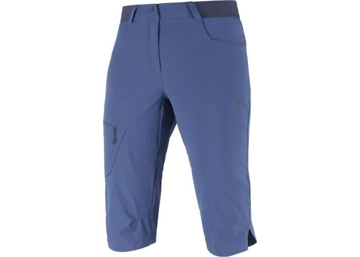 Salomon Wayfarer Capri Woman pants Dámske turistické nohavice Dark denim 