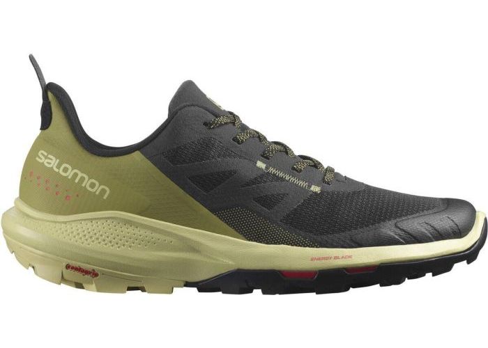 Salomon OutPulse Pánske turistické topánky Black/leek green