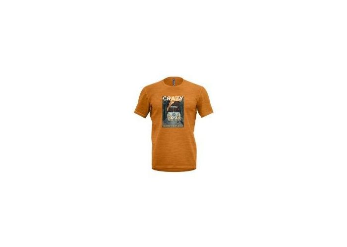 Pánske tričko CRAZY IDEA T-SHIRT GULLIVER mustard