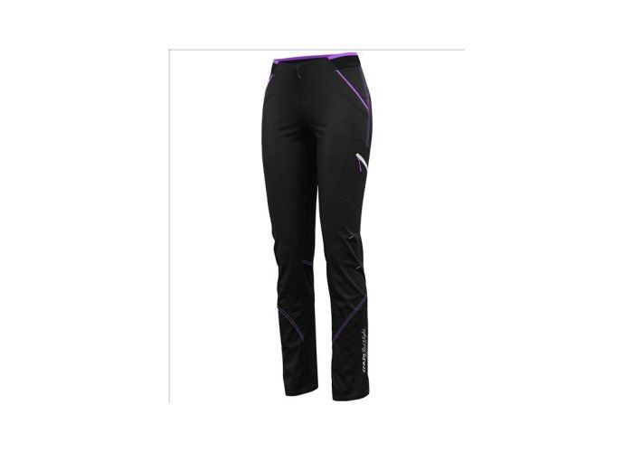 Crazy Idea Pant Ionic Light Woman dámske hybridné turistické nohavice  Black / Lilla