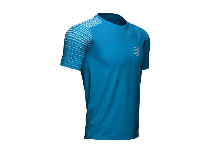 Pánske bežecké tričko  Compressport  Performance SS t-shirt Hawaian Primrose