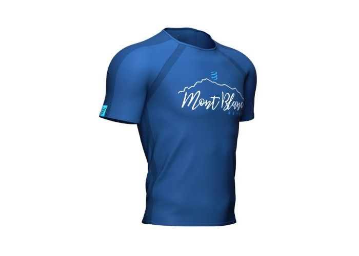  Compressport Training SS t-shirt Pánske bežecké tričko Mount Blanc 2022 Blue