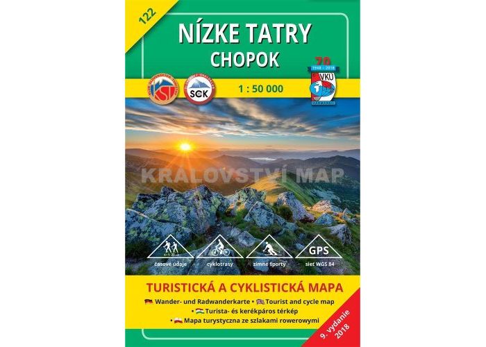 Turistická a cyklistická mapa NÍZKE TATRY CHOPOK