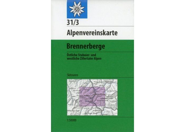 Turistická mapa Alpenverein Brennerberge modrá