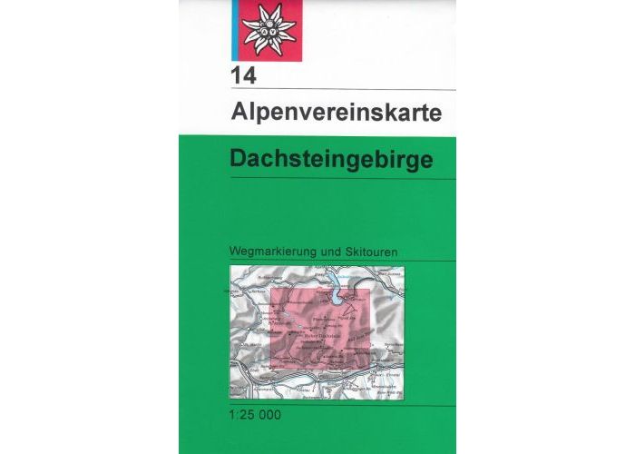 Turistická mapa Alpenverein Dachsteingebirge červená 
