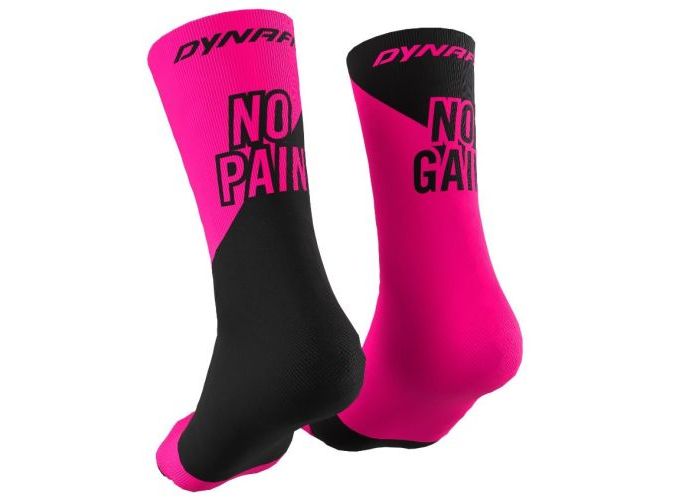 Ponožky Dynafit No pain no gain Pink Glo black out