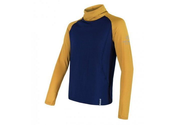 Mikina SENSOR coolmax Thermo dámske tričko kr. zips tmavomodrá/mustard