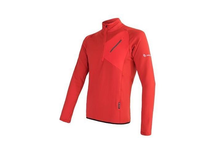 Mikina Sensor Technostretch kr. zips červená
