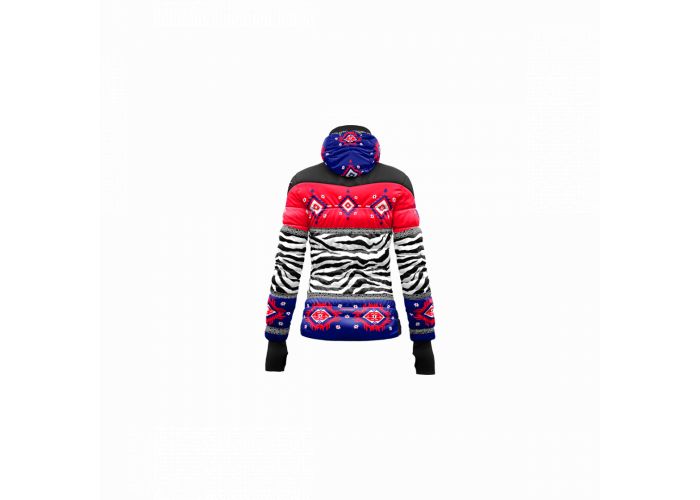 Dámska bunda Crazy idea Crows Zebra Mix color