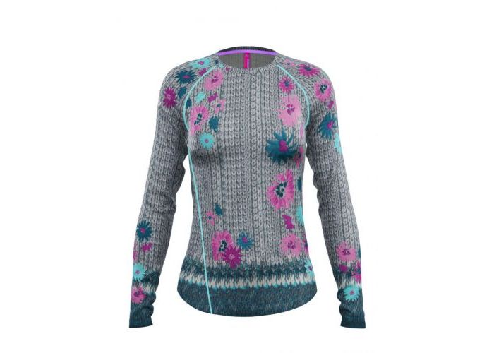 Crazy Long Sleeved Aria Winter Flower - Dámske tričko