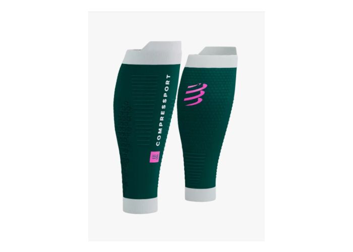 Compressport R2 3.0 Storm/White Bežecké návleky na lýtka